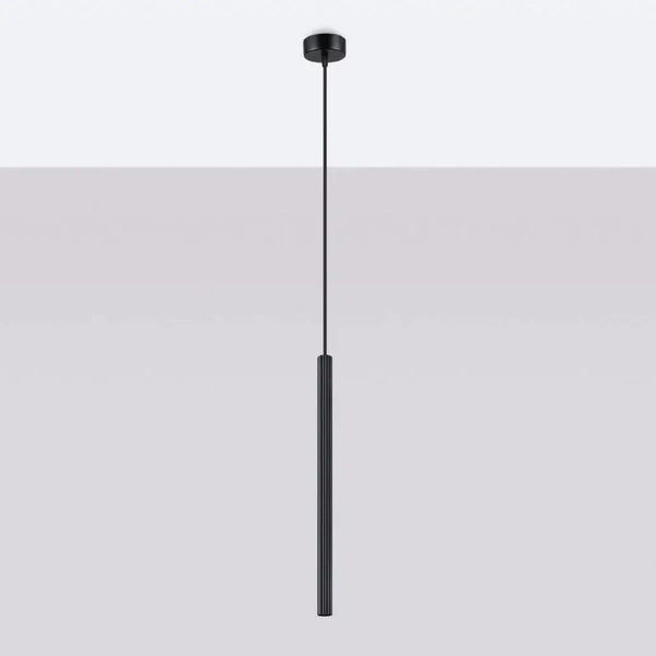 Zwisająca lampa Arche SL.1338 Sollux tuba zwis do sypialni czarna