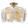 Lampa sufitowa/wisząca art deco RICHMOND mosiężny szklany metalowy E14 6p elegancki P06507BR