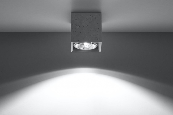Spot LAMPA sufitowa SL.0646 betonowa OPRAWA downlight kostka cube szara