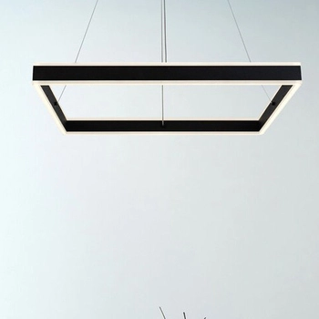 Czarna lampa wisząca Quadro 3085 ledowy ring 60W 4000K zwis nad stół