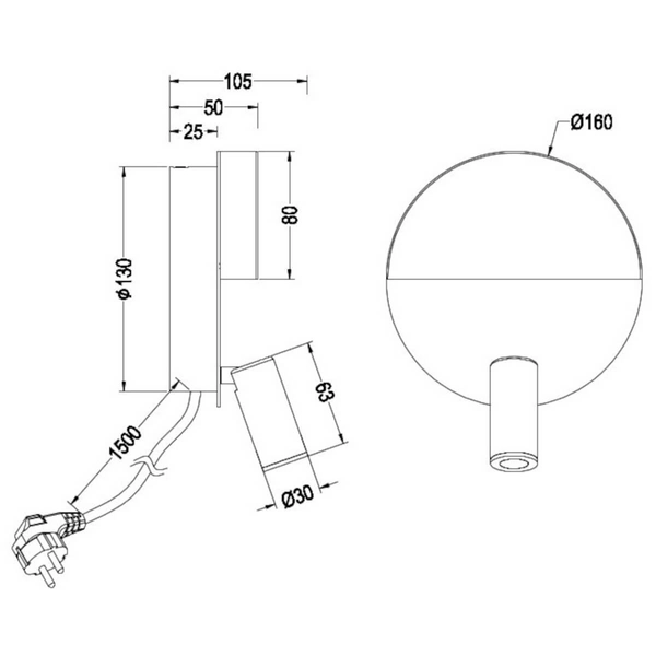 Ledowa lampa ścienna MARIO 222370232 Trio 8,3W 3000K industrialna czarna