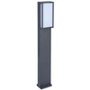 Stojąca LAMPA zewnętrzna QUBO 7193001118 Lutec metalowa OPRAWA prostokątna LED 18W 3000K słupek outdoor IP54 szary