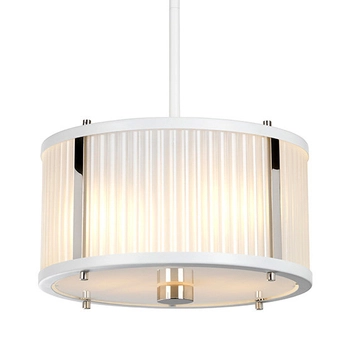 Żyrandol LAMPA wisząca Corona DL-CORONA-2P-WPN Elstead klasyczna OPRAWA okrągły zwis biały nikiel