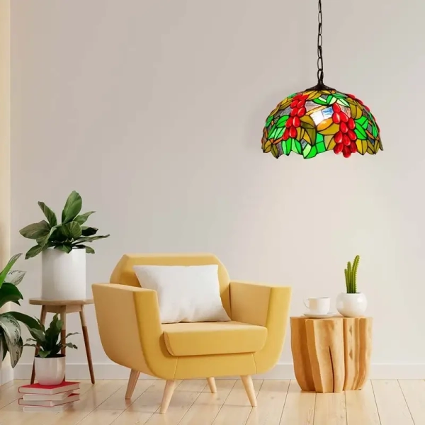 Lampa wisząca Capolavoro ABR-LS-CAPO2 szklany witraż tiffany kolorowa