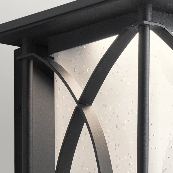 Kinkiet latarnia naścienna QN-ASHBERN-L ogrodowy czarny