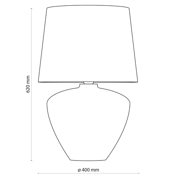 Nocna lampka do sypialni Fiord 5463 z abażurem szklana czarna