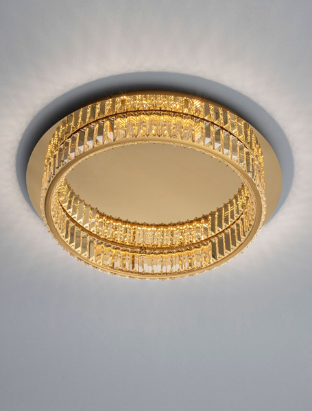 Sufitowa lampa kryształowa Bauta LED 29W 3500K do salonu złota