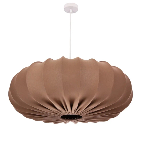 Lampa wisząca z abażurem CAFEE brązowa 31-39248 1xE27 tkaninowa