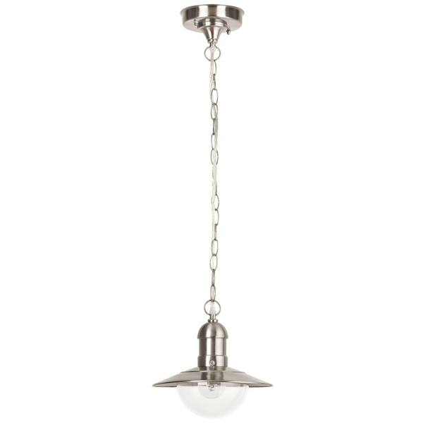 Zewnętrzna LAMPA wisząca OSLO 8764 Rabalux loftowa OPRAWA industrialny zwis loftowy na łańcuchu IP44 stal nierdzewna