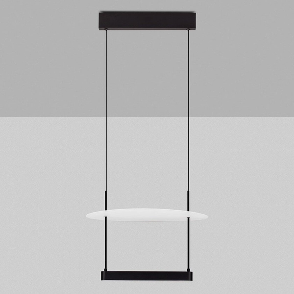 Lampa wisząca na belce TIRAQUE LE44628 LED 29W 3000K dysk czarna biała