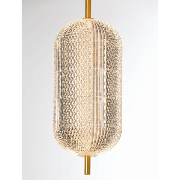 Lampa wisząca nad stół TIPUANI LE44626 LED 17W 3000K owalna złota przezroczysta