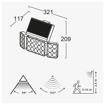 Kinkiet ścienny elewacyjny TUDA 6935502330 LED 13W 2700-6500K IP44 czarny