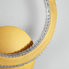 Ścienna LAMPA glamour MONTE LE41692 Luces Exclusivas okrąga OPRAWA kinkiet LED 19W 2925K pierścień ring modernistyczny złot