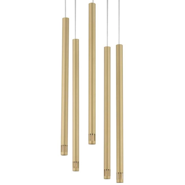 Wisząca LAMPA modernistyczna SOPEL LASER 33230 Sigma metalowa OPRAWA tuby ZWIS sople złote