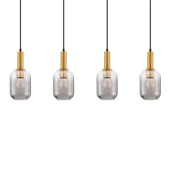 Glamour zwisająca lampa QUERISA LE45217 do salonu złota
