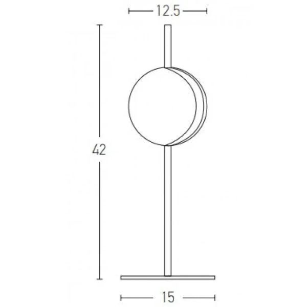 Kulista lampa stołowa 2004 LED 8W 3000K kula szklana czarna biała