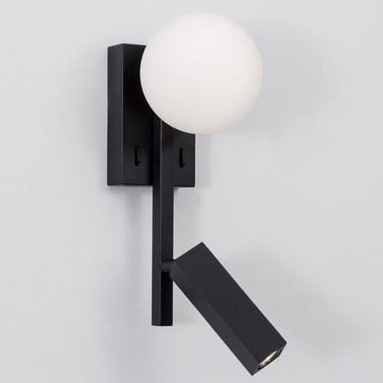 Regulowana LAMPA ścienna UBEDA LE41807 Luces Exclusivas metalowa OPRAWA kinkiet LED 8W 3200K kula loft biała czarna