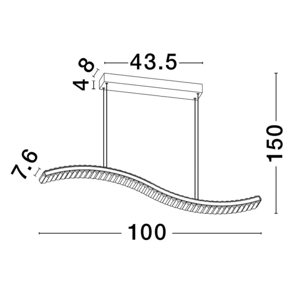 Złota lampa wisząca Bauta stylowy zwis LED 40W nad stół