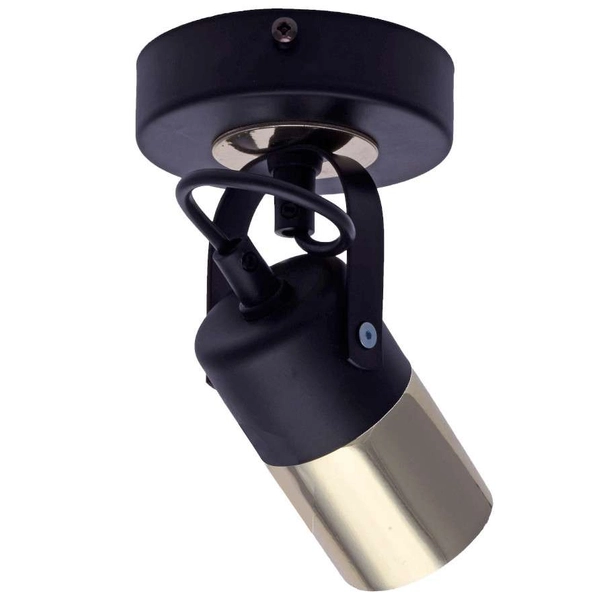 Kinkiet LAMPA ścienna WILSON MLP4850 Milagro metalowa OPRAWA regulowany reflektorek industrialny czarny mosiądz