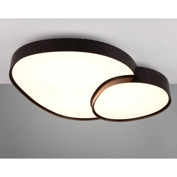 Metalowy plafon sufitowy Rise 647519232 LED 51W 2700-6500K z pilotem czarny