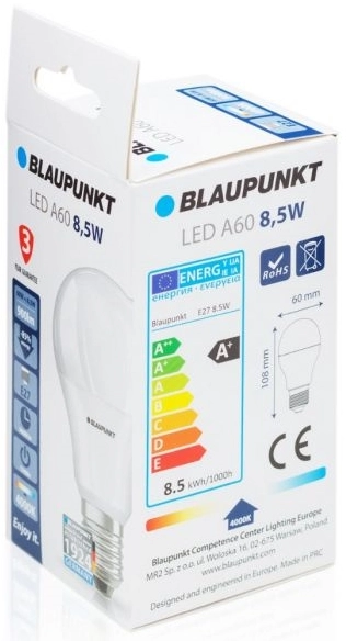 Żarówki LED 4 szt Blaupunkt E27-12W-WW-4 12W 2700K ciepła