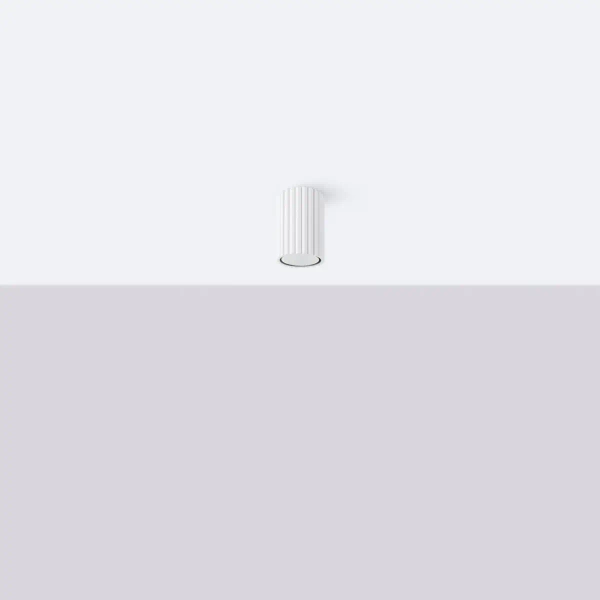 Plafon ryflowany do sypialni KARBON SL.1530 tuba podłużna biała