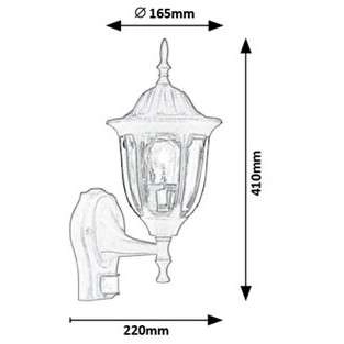Lampa ścienna na taras Milano 7837 Rabalux IP43 z czujnikiem ruchu czarny mat
