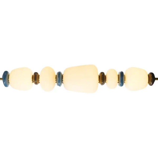 Żyrandol ceramiczny Evans PND-94981-5A-GD LED 26W 3000K szklany złoty