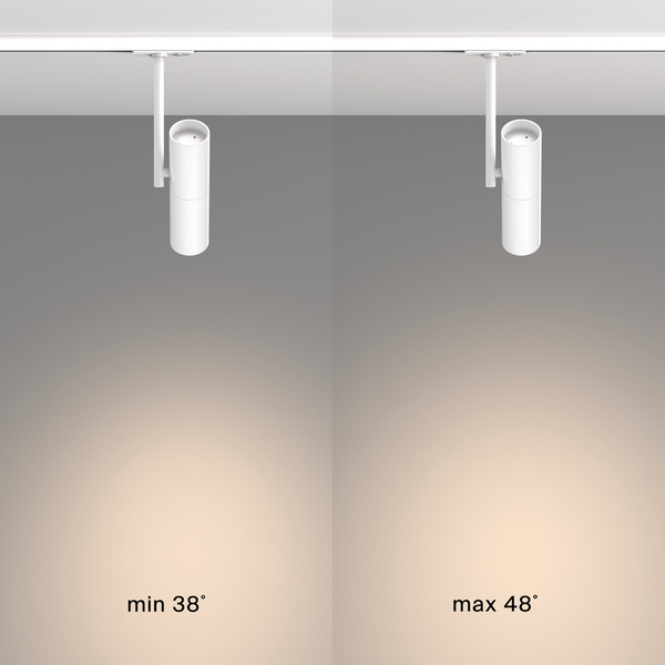 Lampa szynowa do sypialni Elti TR005-1-GU10-W regulowana 1-fazowa biała