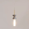Marmurowa lampa wisząca Kioto MOD178PL-01GR złota szara