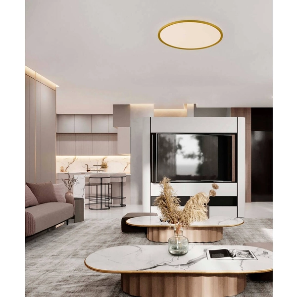 Okrągła lampa ściemnialna ANTONIO LE44887 LED 55W 3000K sufitowa złoty