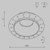 Oprawa wpustowa Share DL051-U-2WB metalowe oczko czarne