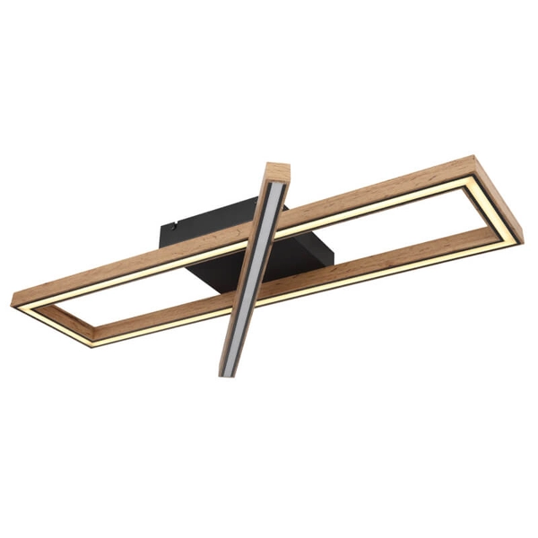 Nowoczesna lampa sufitowa Mandera 67287D1 LED 36W 3000K drewniana czarna