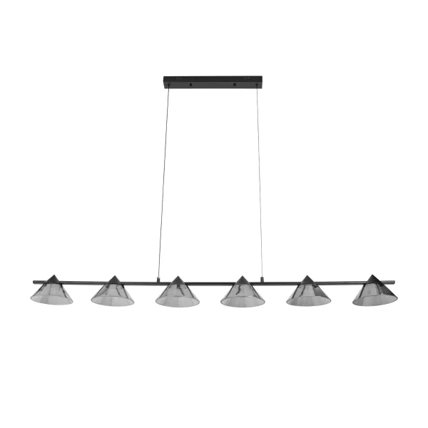 Lampa wisząca geometryczna BLAKE ST-MD1026 czarna szklana metalowa LED 24W 3000K nad stół