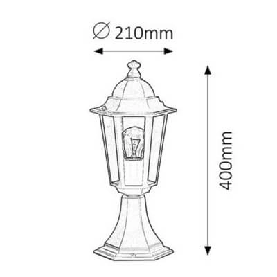 Zewnętrzna lampka ogrodowa VELENCE 8206 latarenka metalowa IP43 czarna
