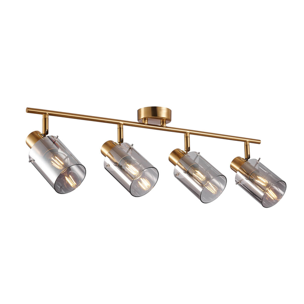 Jadalniana lampa sufitowa Sardo SPL-5581-4-BRO-SG Italux szary mosiądz