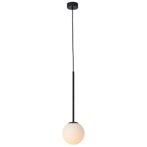 Szklana lampa wisząca Bolti PL0112-BK Yaskr kulista biała czarna