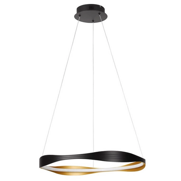 Wisząca lampa SATIPO LE44470 LED 32W 2700-5000K fala czarna złota
