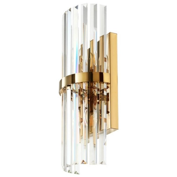 Kinkiet glamour Glitter DW917 gold Step do jadalni kryształowy złoty