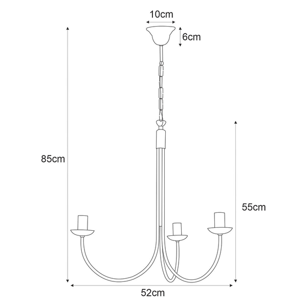 Wisząca lampa Haris K-4970 do jadalni nad stół czarna