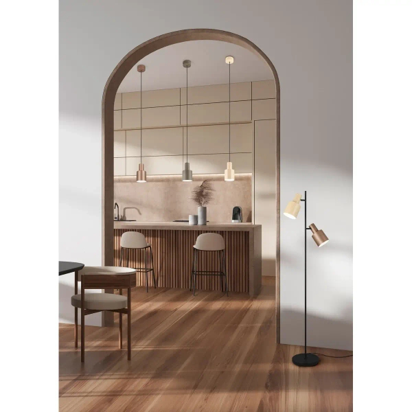 Beżowa lampa Agudo 319400144 tuba sufitowa z regulacją 1x10W E27