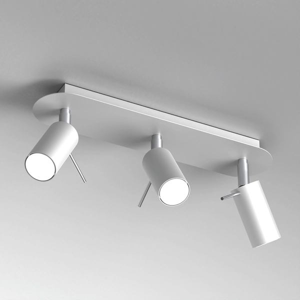 Kierunkowa lampa sufitowa Preston reflektorki białe chrom