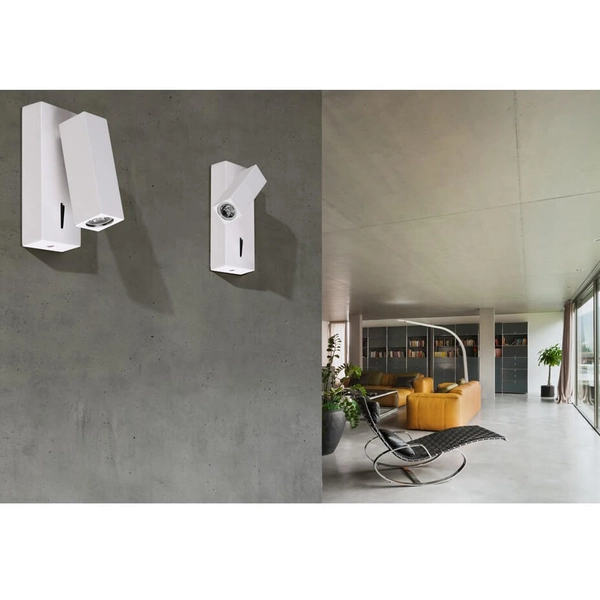 Lampa przyścienna z włącznikiem ANGUS AZ2446 LED 3W 3100K regulowana biały