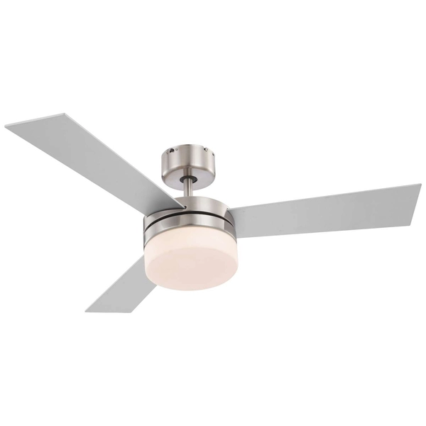 LAMPOWENTYLATOR sufitowy ALANA 0333 Globo metalowa OPRAWA plafon WIATRAK z regulacją obrotów nikiel srebrny drewniany