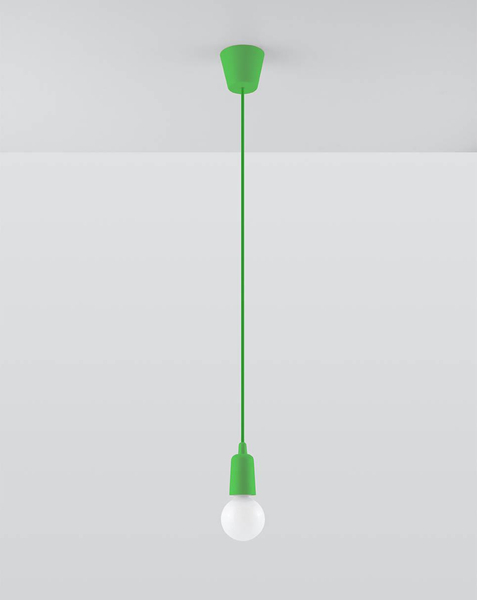 LAMPA wisząca SL.0581 przewód OPRAWKA na żarówkę zwis industrialny kabel zielony