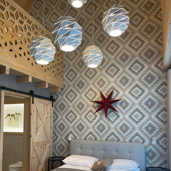 LAMPA wisząca REUS LP-8069/1P L WH Light Prestige geometryczna OPRAWA kula ZWIS ball biały