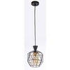 Geometryczna lampa wisząca VEN W-5291/1 BK industrialny czarny miodowy