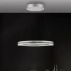 Lampa wisząca PUREE-LOOP srebrna pierścieniowa LED 53W 2700-5000K ring zmienna barwa 2551-95