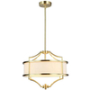LAMPA okrągła Stesso Old Gold S Orlicki Design abażurowa OPRAWA wisząca w stylu klasycznym kremowa złota