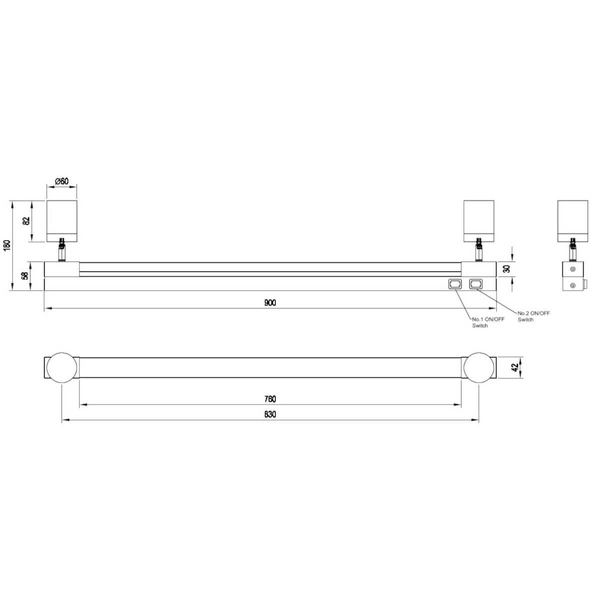 Regulowana lampa naścienna ENRICO 281479306 LED 9W 2300-4000K IP44 chrom